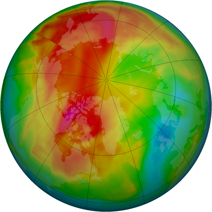 Arctic ozone map for 23 February 2012